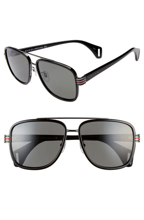 gucci 58mm square sunglasses mens|57mm gradient square sunglasses gucci.